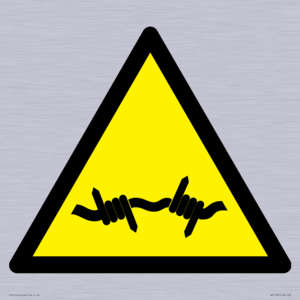 WV11940: W033 Warning: Barbed wire