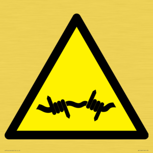 WV11940: W033 Warning: Barbed wire