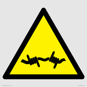 WV11940: W033 Warning: Barbed wire