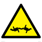 WV11940: W033 Warning: Barbed wire