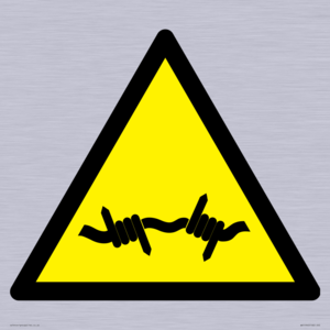 WV11940: W033 Warning: Barbed wire