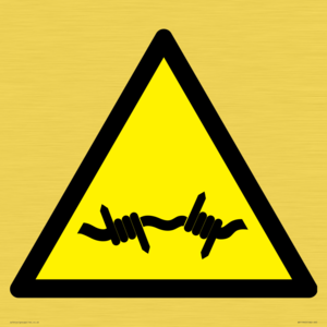 WV11940: W033 Warning: Barbed wire