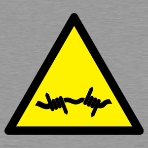 WV11940: W033 Warning: Barbed wire