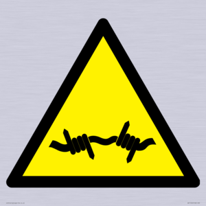 WV11940: W033 Warning: Barbed wire