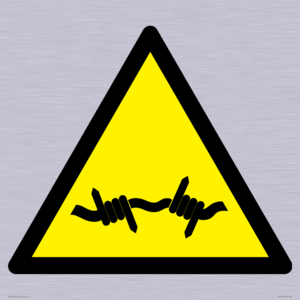 WV11940: W033 Warning: Barbed wire