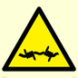 WV11940: W033 Warning: Barbed wire