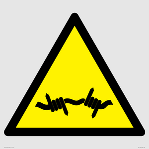WV11940: W033 Warning: Barbed wire