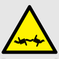 WV11940: W033 Warning: Barbed wire