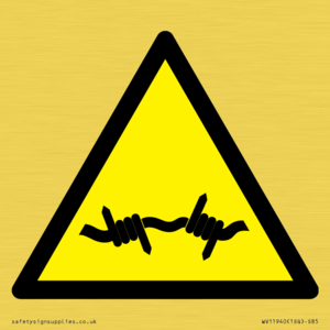 WV11940: W033 Warning: Barbed wire