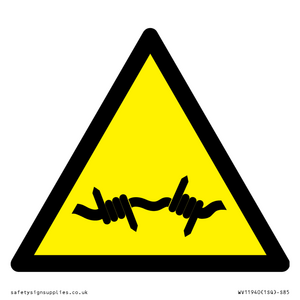 WV11940: W033 Warning: Barbed wire
