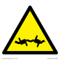 WV11940: W033 Warning: Barbed wire