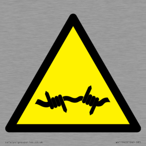 WV11940: W033 Warning: Barbed wire