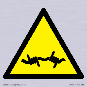 WV11940: W033 Warning: Barbed wire