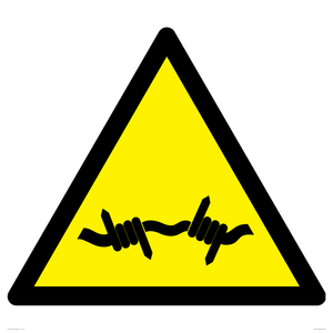 WV11940: W033 Warning: Barbed wire
