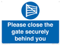 WV12054: Please close the gate securely behind you