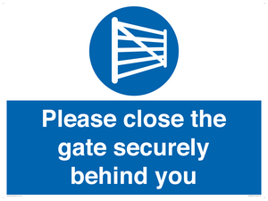 WV12054: Please close the gate securely behind you