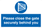 WV12054: Please close the gate securely behind you