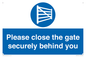 WV12054: Please close the gate securely behind you