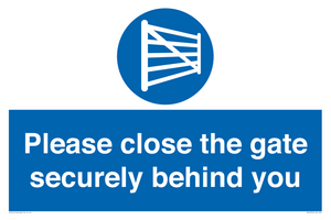 WV12054: Please close the gate securely behind you