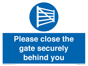 WV12054: Please close the gate securely behind you