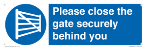 WV12054: Please close the gate securely behind you