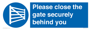 WV12054: Please close the gate securely behind you