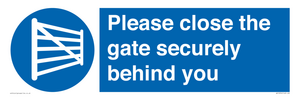 WV12054: Please close the gate securely behind you