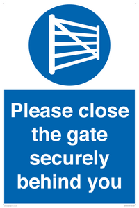 WV12054: Please close the gate securely behind you