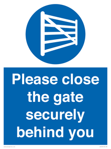 WV12054: Please close the gate securely behind you