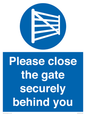 WV12054: Please close the gate securely behind you