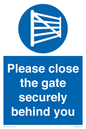 WV12054: Please close the gate securely behind you