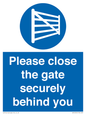 WV12054: Please close the gate securely behind you