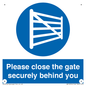 WV12054: Please close the gate securely behind you