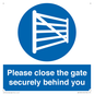 WV12054: Please close the gate securely behind you
