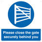 WV12054: Please close the gate securely behind you