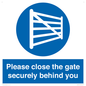 WV12054: Please close the gate securely behind you