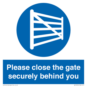 WV12054: Please close the gate securely behind you