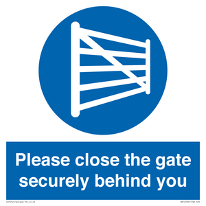 WV12054: Please close the gate securely behind you