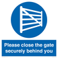 WV12054: Please close the gate securely behind you