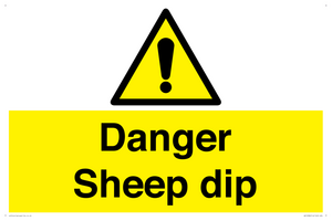 WV12086: Danger Sheep dip