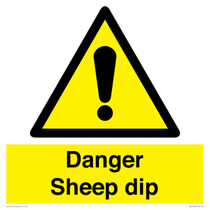 WV12086: Danger Sheep dip