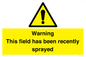 WV12098: Warning This field has been recently sprayed