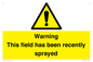WV12098: Warning This field has been recently sprayed