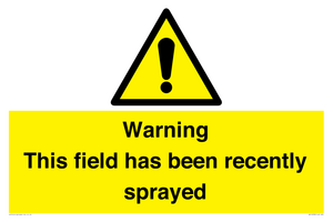 WV12098: Warning This field has been recently sprayed