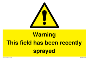 WV12098: Warning This field has been recently sprayed