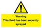 WV12098: Warning This field has been recently sprayed