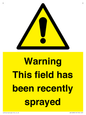 WV12098: Warning This field has been recently sprayed