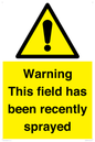 WV12098: Warning This field has been recently sprayed