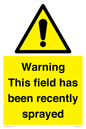 WV12098: Warning This field has been recently sprayed
