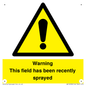 WV12098: Warning This field has been recently sprayed